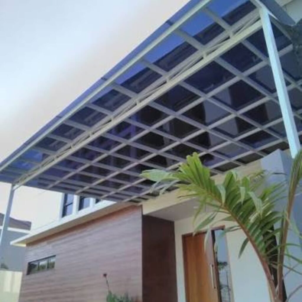 kanopi kaca kanopi polycarbonate kanopi metal kanopi genteng kanopi alderon kanopi struktur bangunan